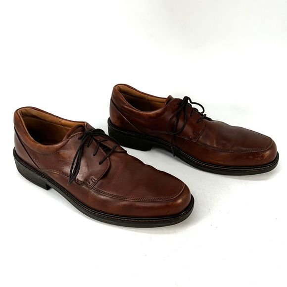 Ecco Holton Apron Shoe Men\'s Size US 13/EU 46 Toe Derby Dress Brown Leather main image 9